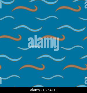 Vektor nahtlose Textur. Das Muster der abstrakte Wellen. Stock Vektor
