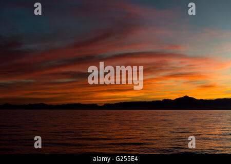 Küste im Morgengrauen Punta Colorado, Baja California, Mexiko Stockfoto