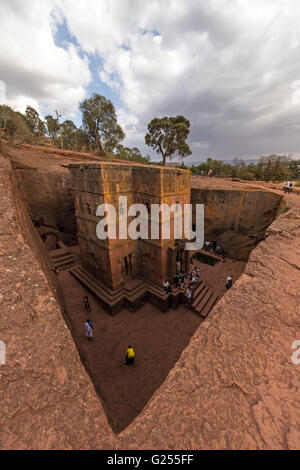 Saint George Fels gehauenen Kirchen Lalibela, Äthiopien Stockfoto