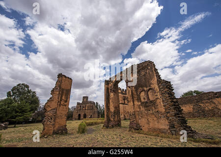 Königliche Gehege Schloss und andere historische Denkmäler Gondar, Äthiopien Stockfoto