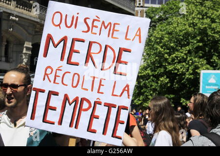 Weltweiten Marsches und Demonstration gegen Monsanto, gegen gentechnisch veränderte Organismen (GVO) gegen das Verschwinden der Bienen Stockfoto