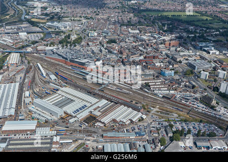 Allgemeine Ansichten von Doncaster Blick aus der Nähe des Bahnhofs Stockfoto