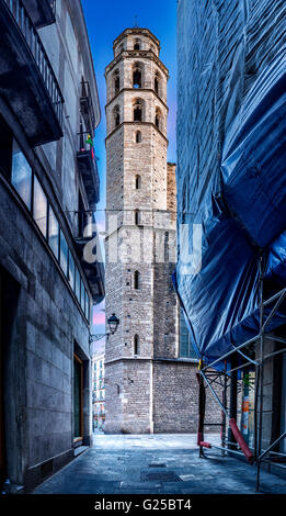 Kathedrale Santa Maria del Mar in Ghotic Viertel von Barcelona Stockfoto