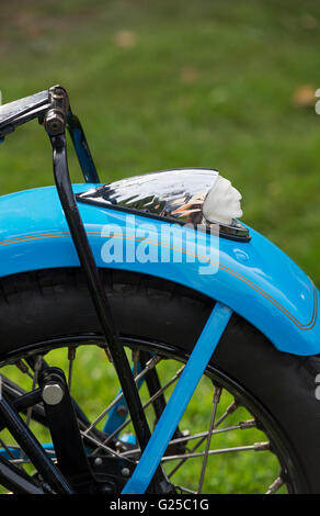 1934 Indian Chief Motorrad Kotflügel Ornament. Classic American Motorcycle Stockfoto