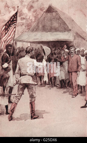 Sitzung des Henry Morton Stanley & Dr. Livingstone 1871 Stockfoto