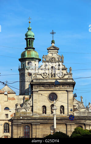 Griechisch-katholische Kirche des Hl. Andreas (Bernhardiner-Kirche), Lemberg, Ukraine Stockfoto