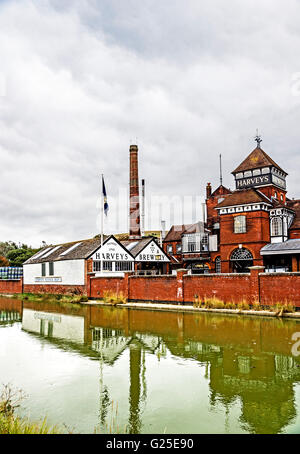 Lewes, East Sussex, Harveys Brauerei Stockfoto