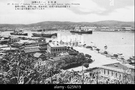 Gesamtansicht von Keelung Hafen, Taiwan, c 1930 Stockfoto