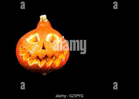 Scary Halloween Kürbis Gesicht Stockfoto