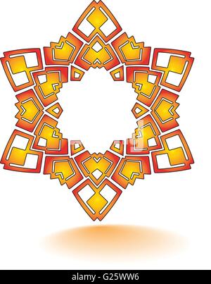 Vektor abstrakte Kreismuster Sterne Mandala Designstil. Runde Muster-Mandala. Abstrakte Muster des persischen islamischen türkischen Arabisch Vektor Kreis florale Bordüre Stock Vektor