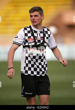 Max Verstappen während der Fußball-Treiber entsprechen im Stadium Stade Louis II, Monaco. Stockfoto