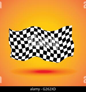 Rennsport-Hintergrund mit Zielflagge Vektor-illustration Stock Vektor