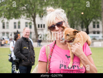 London, UK. 24. Mai 2016. Welpen, die Landwirtschaft protestieren außerhalb Parlament Ehre: Ian Davidson/Alamy Live News Stockfoto