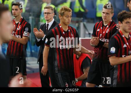 Roma, Italien. 21. Mai 2016. Keisuke Honda (Mailand) Fußball: Italien 'TIM Cup' final match zwischen AC Mailand 0-1 Juventus FC im Stadio Olimpico di Roma in Rom, Italien. © Mutsu Kawamori/AFLO/Alamy Live-Nachrichten Stockfoto