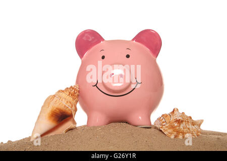 Geld zu sparen auf Ihren Sommer-Urlaub-Ausschnitt Stockfoto