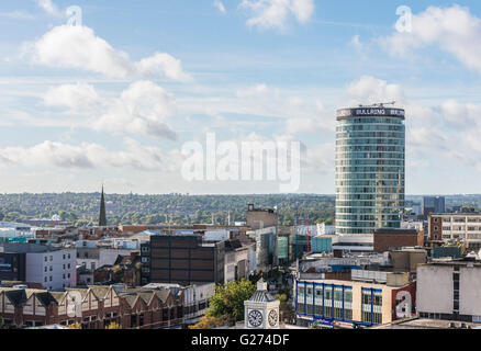 Luftaufnahme von Birmingham City Centre, England. Stockfoto