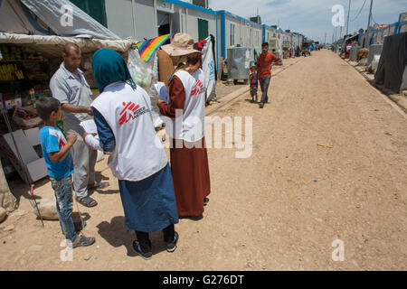 MSF psychischen Aktivitäten in Alwan Flüchtlingslager im Nordirak Stockfoto