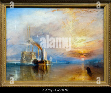 Die Fighting Temeraire von JMW Turner, Öl auf Leinwand, 1839. Stockfoto