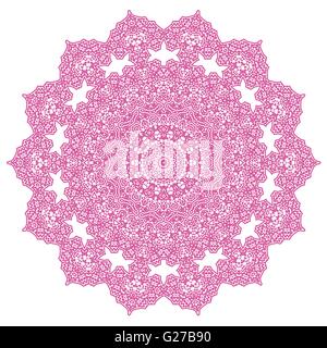 Rosa Kreis Ornament isoliert Stock Vektor