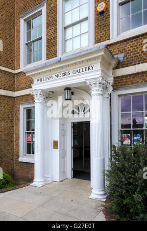 Eintritt in die William Morris Gallery, Walthamstow, Essex, Nord-London, E17 Stockfoto