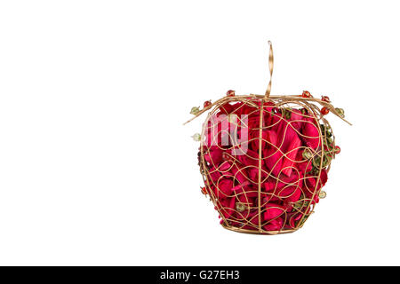 Apple stieg Blütenblätter getrocknet trockenen Hintergrund Blume Natur Blütenblatt alte Pflanze rote Gewürz Medizin pflanzliche floral Blumen Blatt Kräutertee Stockfoto