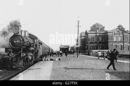 Mukden Station, Mandschurei. c 1930. Stockfoto