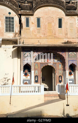 Das Bild des Hotel Schloss Mandawa Fort in Rajasthan, Indien Stockfoto