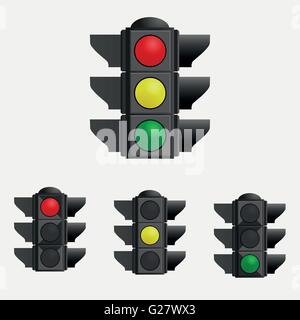 Vektor-Illustration von Ampeln Stock Vektor