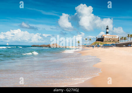 Salvador de Bahia Beach - Strand Barra Brasilien Stockfoto