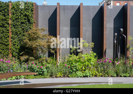 RHS Chelsea Flower Show 2016, The Chelsea Barracks Garten Designer Jo Thompson, Goldmedaille ausgezeichneten Schaugarten Stockfoto