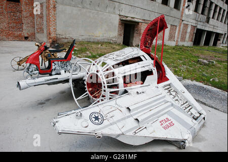 Podol, Ukraine - 19. Mai 2016: handgemachte Raum Flugmaschine Star Wars Stockfoto