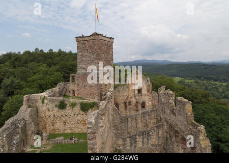 Lörrach, Deutschland - 27. Juli 2014: Burgruine Roetteln in Baden-Württemberg Stockfoto