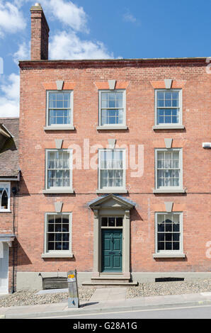 Smart aus rotem Backstein Georgian House in Ludlow, Shropshire Stockfoto