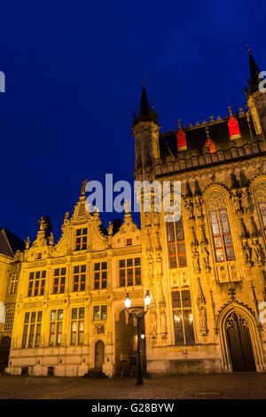 Burgplatz in Brügge in Belgien Stockfoto