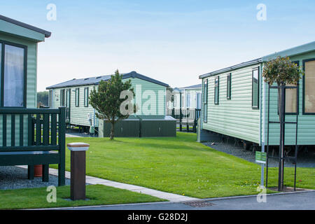 Statische Urlaub Wohnwagen in Harlech Gwynedd North Wales UK Stockfoto