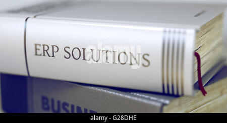 Geschäft Buchtitel. ERP-Lösungen. Stockfoto