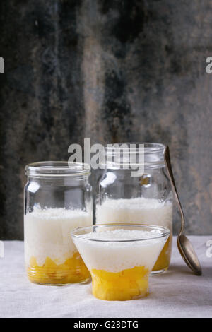 Tapioka Dessert mit mango Stockfoto