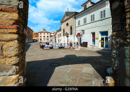 Slowenien-Koper die Wände Muda-Tor Stockfoto