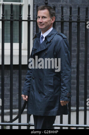 London, UK, 15. September 2015: Jeremy Hunt MP, Staatssekretär für Gesundheit, gesehen an der Kabinettssitzung in der Downing Street, London Stockfoto