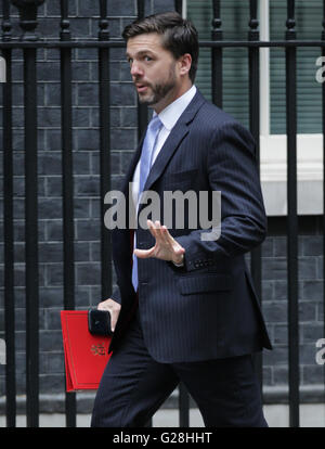 London, UK, 15. September 2015: Stephen Crabb MP, Staatssekretär für Wales, gesehen an der Kabinettssitzung in der Downing Street, London Stockfoto