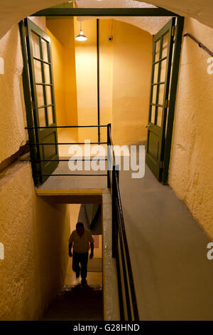 Die unterirdische Militärkomplex in Valletta, die von den britischen Streitkräften im zweiten Weltkrieg und von der NATO verwendet wurde ist nun als Museum geöffnet. Stockfoto