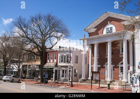 Main Street Southampton Town Center, Long Island, New York USA Stockfoto