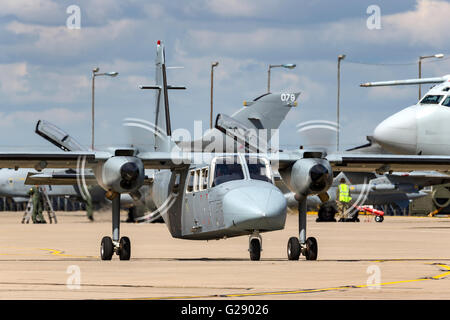 Army Air Kulturen Britten-Norman BN-2 t-4 s Defender T.3 ZH004 von 651 Geschwader bei Aldergrove in Nordirland Stockfoto