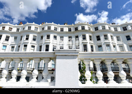 Bow fronted georgischen (Regency) Häuser in Kemptown, Brighton UK Stockfoto