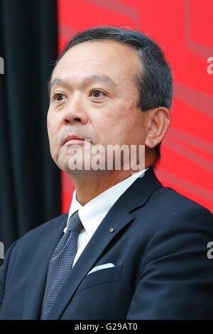 Tokio, Japan. 26. Mai 2016. Manabu Nishimae: Eine Pressekonferenz über die Präsentation von Japan Nationalmannschaft offizieller Sportswear für Rio De Janeiro Olympischen Spiele 2016 in Tokio, Japan. Bildnachweis: Sho Tamura/AFLO SPORT/Alamy Live-Nachrichten Stockfoto