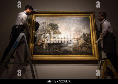 London, UK. 26. Mai 2016. Die Full-Scale sechs-Fuss-Skizze für Blick auf Stour in der Nähe von Dedham, ca. 1821-22 von John Constable (1776-1837) wird neben anderen Meisterwerken in Christies 250. Jahrestag definieren britische Kunstverkauf in London am 30. Juni angeboten. Die letzte große Six-footer Skizze von Constable in privater Hand beläuft sich auf 12 Millionen GBP. Bildnachweis: Lebendige Bilder/Alamy Live-Nachrichten Stockfoto