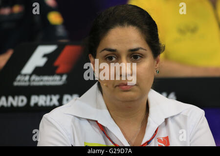 Monte Carlo, Monac. 26. Mai 2016. F1 Grand Prix von Monaco, freie übe Tag. Sauber F1 Team-Chef - Monisha Kaltenborn Credit: Aktion Plus Sport/Alamy Live-Nachrichten Stockfoto