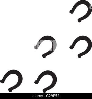 Hufeisen-Fußabdrücke Stock Vektor