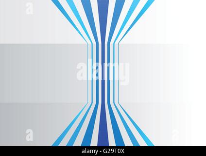 Abstrakt Business-Hintergrund mit blauen vertikalen Linien in einem grauen Büro Stock Vektor