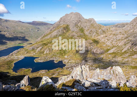 Tryfan Berg in Snowdonia, North Wales - ein beliebter Berg zum kriechen und Klettern Stockfoto